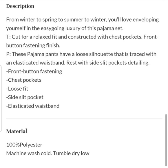 Nap Loungewear Small Cream Textured Pajama Set (Ivory-Cream w/ White Trim) - Picture 7 of 12